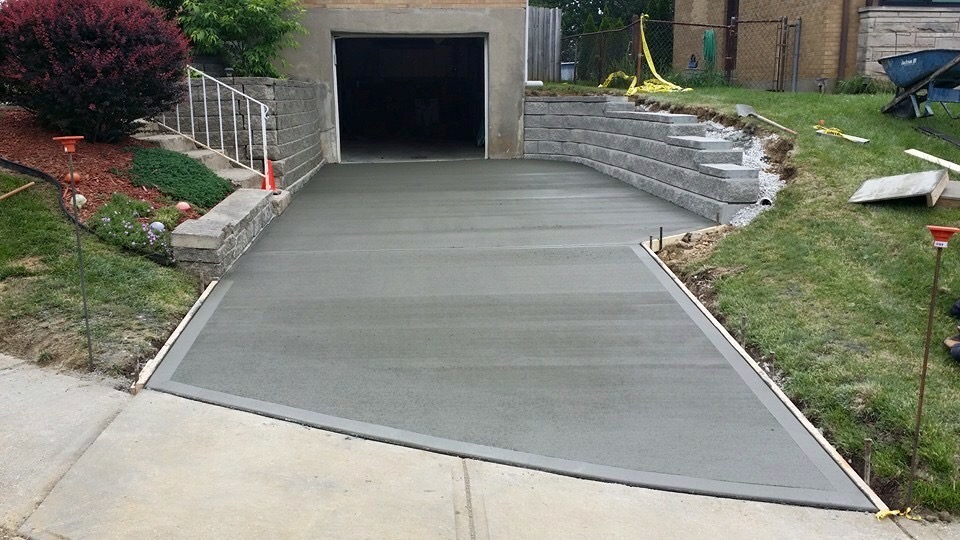 Concrete driveway