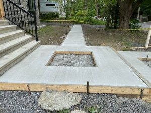 Concrete walkway