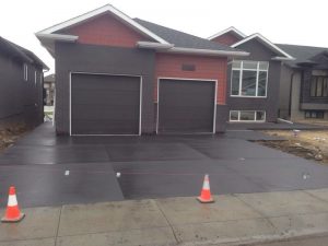 Concrete driveway