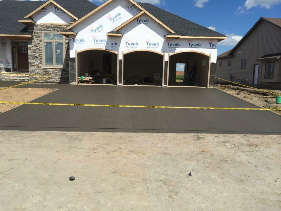 Concrete driveway