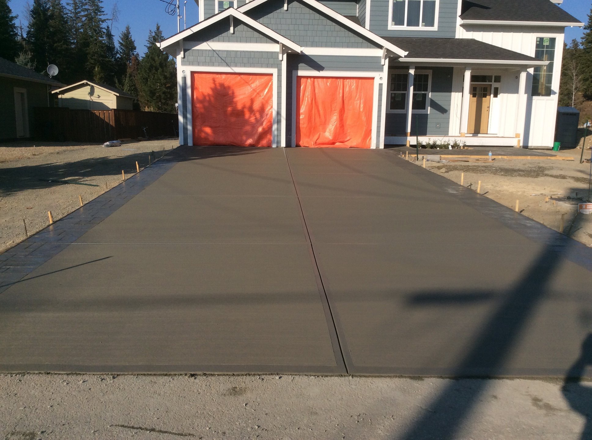 Concrete driveway