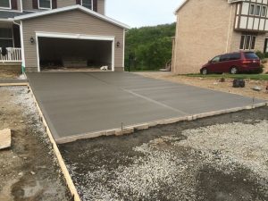 Concrete driveway