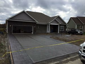 Concrete driveway