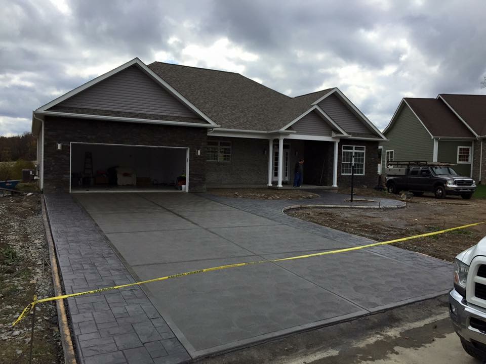 Concrete driveway