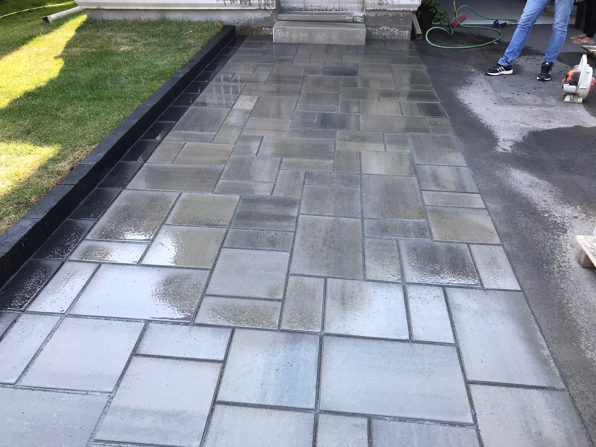Interlock driveway extension