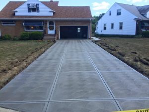Concrete driveway